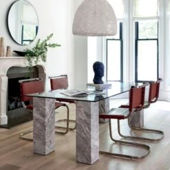 Infinity Black Round Wall Mirror 36" -Nesto Store TripleDiningTableAG20 1x1