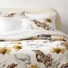 Tropical Linen Floral Duvet Cover And Pillow Shams