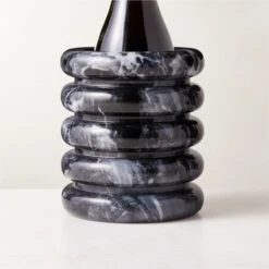 Turk Black Marble Utensil Holder -Nesto Store TurkBlkMrblUtensilHolderAV2SHF22