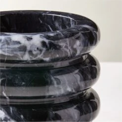 Turk Black Marble Utensil Holder -Nesto Store TurkBlkMrblUtensilHolderAV3SHF22