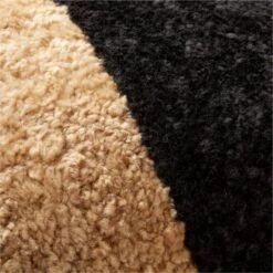 Two-Tone Sheepskin Fur Throw Pillow With Feather-Down Insert 20" -Nesto Store TwoToneShrlngPllw20X20inAVSSF22