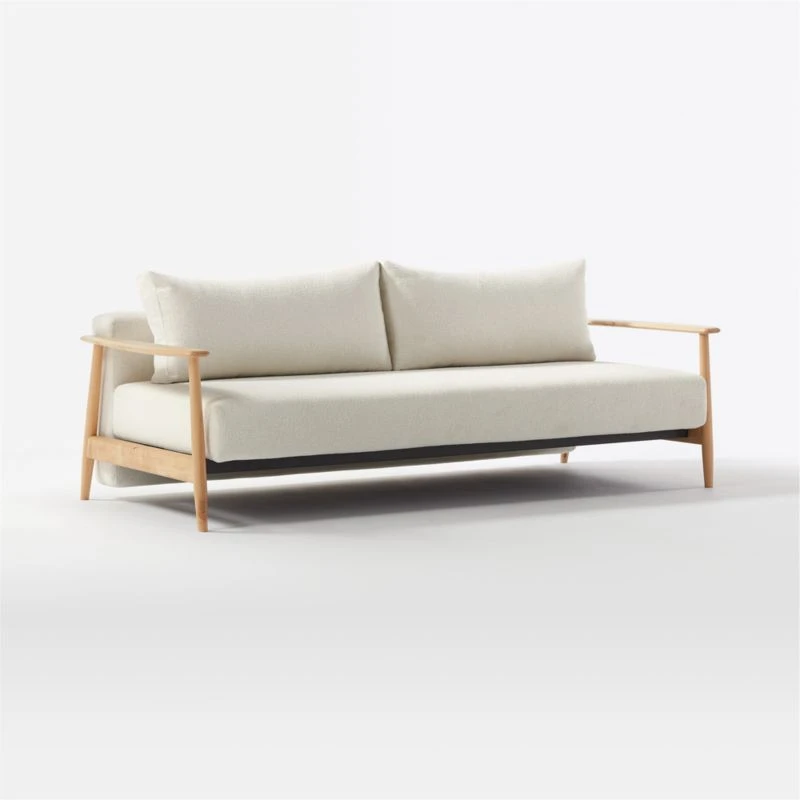 Una Ivory Boucle Sleeper Sofa 6 Una Ivory Boucle Sleeper Sofa - Image 4