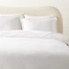 Valencea Organic Cotton Ribbed White Duvet Cover And Pillow Shams -Nesto Store ValenceaRdOgCWhtFQDvtCvrSHS23