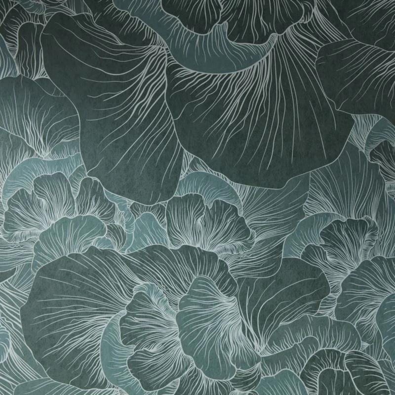 Venation Green Floral Wallpaper 2 Venation Green Floral Wallpaper