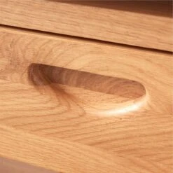 Ventura White Oak Console Table -Nesto Store VenturaNtchdShrtBkshlfAV4SSS22