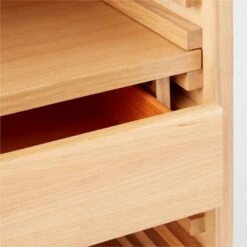 Ventura White Oak Bookcase 21 Ventura White Oak Bookcase -Nesto Store VenturaNtchdTallBkshlfAV2SSS22