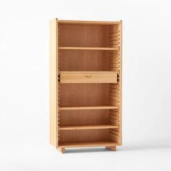 Ventura White Oak Bookcase 20 Ventura White Oak Bookcase -Nesto Store VenturaNtchdTallBkshlfAVSSS22
