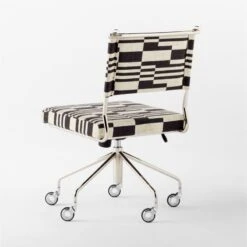 Vicino Black And White Patterned Upholstered Office Chair -Nesto Store VicinoPatternedChair3QBSSS23