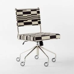 Vicino Black And White Patterned Upholstered Office Chair -Nesto Store VicinoPatternedChair3QSSS23