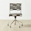 Vicino Black And White Patterned Upholstered Office Chair -Nesto Store VicinoPatternedChairSHS23