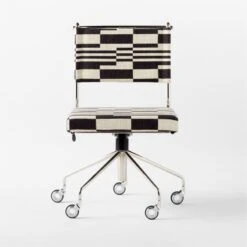 Vicino Black And White Patterned Upholstered Office Chair -Nesto Store VicinoPatternedChairSOSSS23