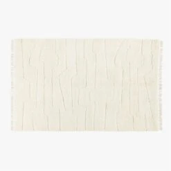 Vida Ivory New Zealand Wool Handknotted Area Rug 5'x8'