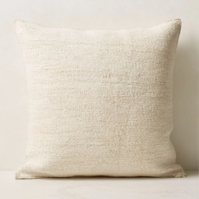 Vintage Natural Hemp Throw Pillow With Down-Alternative Insert 23'' 5 Vintage Natural Hemp Throw Pillow With Down-Alternative Insert 23'' - Image 3