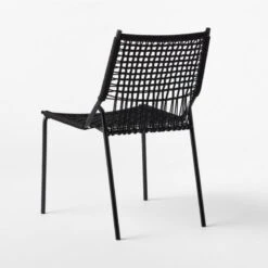Virve Black Rope Outdoor Dining Chair -Nesto Store VirveBkSSDnngChairBkRp3QBSSS22 1