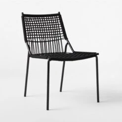 Virve Black Rope Outdoor Dining Chair -Nesto Store VirveBkSSDnngChairBkRp3QSSS22 1