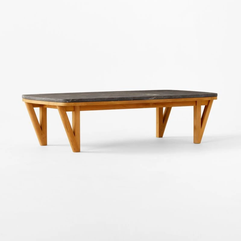 Roc Bluestone And Teak Outdoor Coffee Table 6 Roc Bluestone And Teak Outdoor Coffee Table - Image 4