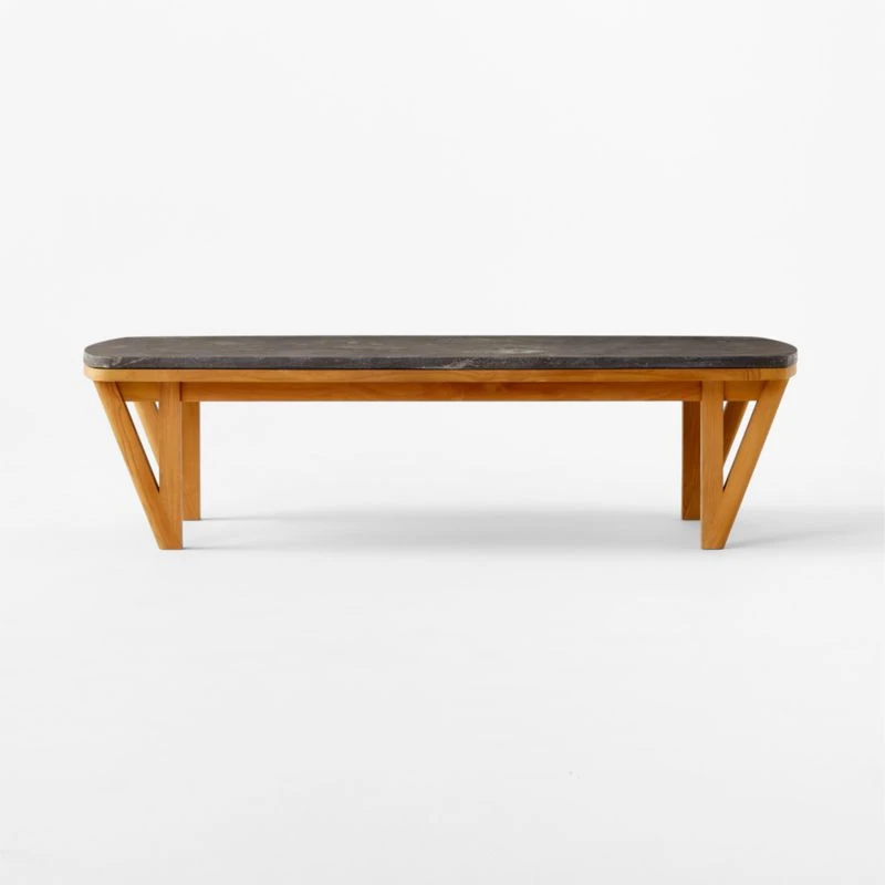 Roc Bluestone And Teak Outdoor Coffee Table 5 Roc Bluestone And Teak Outdoor Coffee Table - Image 3