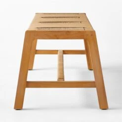 Roc Teak And Rattan Outdoor Dining Bench 14 Roc Teak And Rattan Outdoor Dining Bench -Nesto Store VitetDiningBenchSDSSS23