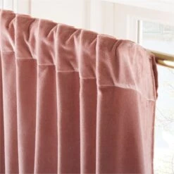 Orchid Mauve Organic Cotton Velvet Window Curtain Panel 48"x84'' 10 Orchid Mauve Organic Cotton Velvet Window Curtain Panel 48"x84'' -Nesto Store VlvtDOrchOrgCtnCrtn96PnlAV3SHF23