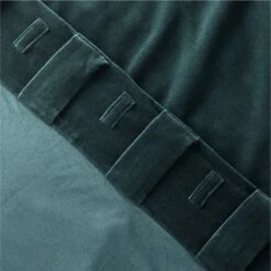 Dark Green Organic Cotton Velvet Window Curtain Panel 48"x84'' -Nesto Store VlvtDkGnOrgCtnCrtn96PnlAV4SHF23