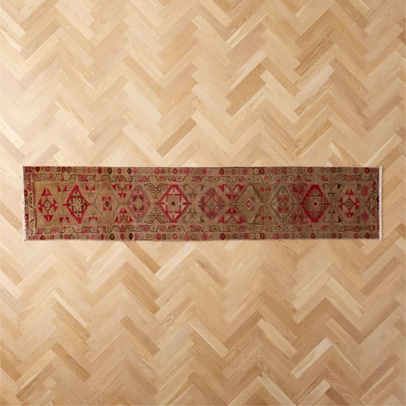 Vintage Handknotted Wool Turkish Runner 2'6"x12'3" 4 Vintage Handknotted Wool Turkish Runner 2'6"x12'3" - Image 2