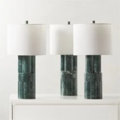 Walden Green Marble Table Lamp Tall -Nesto Store WaldenGrnMrbTllTableLampAV3SHF23