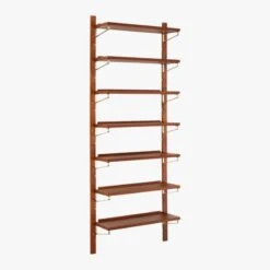 Walnut Modular Single Shelf 88" -Nesto Store WalnutMod88SingleShelf3QF18