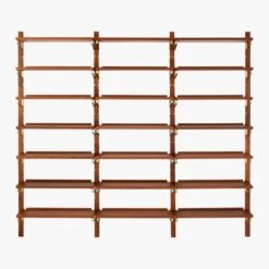Walnut Modular Triple Shelf 88" 19 Walnut Modular Triple Shelf 88" -Nesto Store WalnutMod88TripleShelfF18