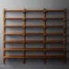 Walnut Modular Triple Shelf 88" -Nesto Store WalnutMod88TripleShelfROF18 1x1