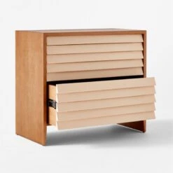 Wane Wood 2-Drawer File Cabinet With Vegan Leather Drawers 12 Wane Wood 2-Drawer File Cabinet With Vegan Leather Drawers -Nesto Store WaneWideFileCabinet3QAVSSS22