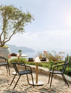 Rex Black Open Weave Armchair Set Of 4 -Nesto Store WatermarkBrassBistroTableAP19