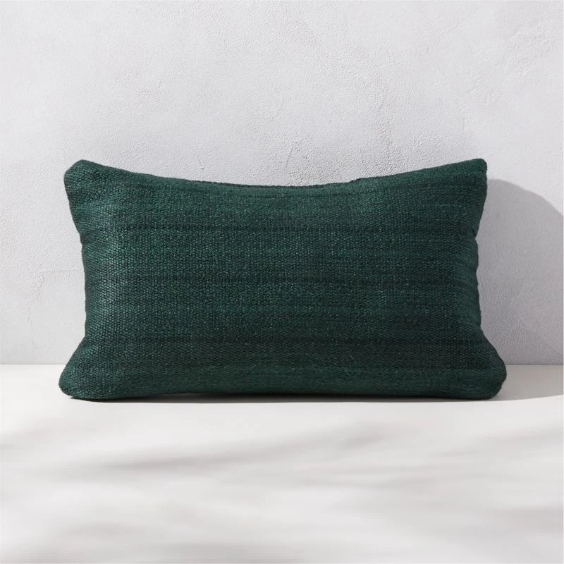 Waverly Dark Green Outdoor Throw Pillow 20''x12'' 3 Waverly Dark Green Outdoor Throw Pillow 20''x12''
