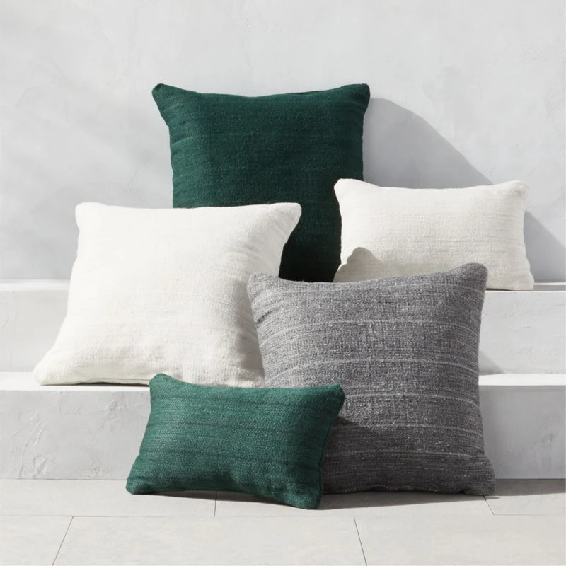 Waverly Dark Green Outdoor Throw Pillow 20''x12'' 5 Waverly Dark Green Outdoor Throw Pillow 20''x12'' - Image 3