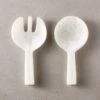White Resin Salad Servers Set Of 2 -Nesto Store WhiteResinSaladServersS2SHS21