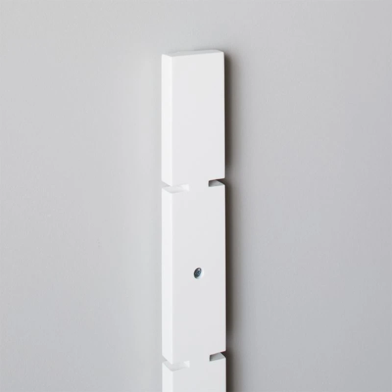 White High-Gloss Modular Wall Shelf Uprights 3 White High-Gloss Modular Wall Shelf Uprights