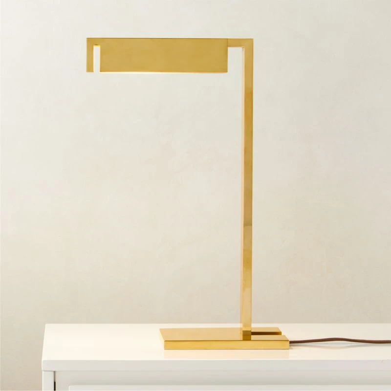 Wilde Polished Brass Task Table Lamp 4 Wilde Polished Brass Task Table Lamp - Image 2