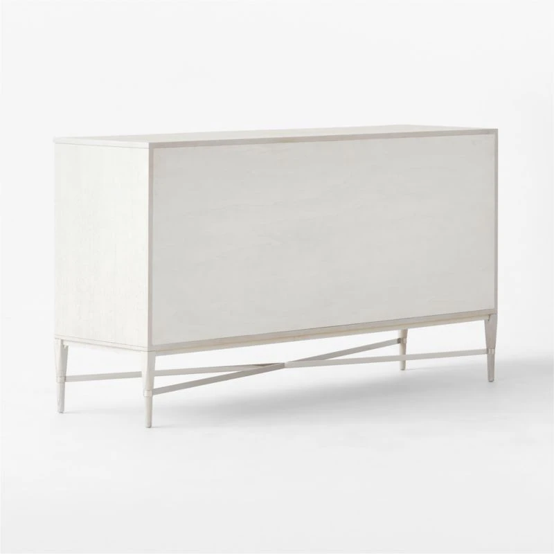 Connoisseur 8-Drawer Whitewashed Oak Wood Dresser Model 1006 8 Connoisseur 8-Drawer Whitewashed Oak Wood Dresser Model 1006 - Image 6