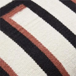 Zea Woven Sienna Brown Alpaca Wool-Blend Throw Pillow With Down-Alternative Insert 18'' -Nesto Store ZeaBrnWvnDnAltPllw18x18AVSSF23