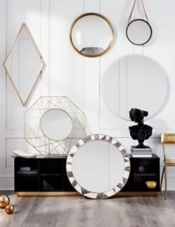 Judy Black Bust Sculpture -Nesto Store diamondbrasswallmirrorportholeJL17