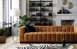 Stairway Black Metal Wall Mount Bookshelf 96'' -Nesto Store fortechanneledsofav2FB18