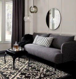 Infinity Black Round Wall Mirror 36" -Nesto Store ronangreysofaJN18